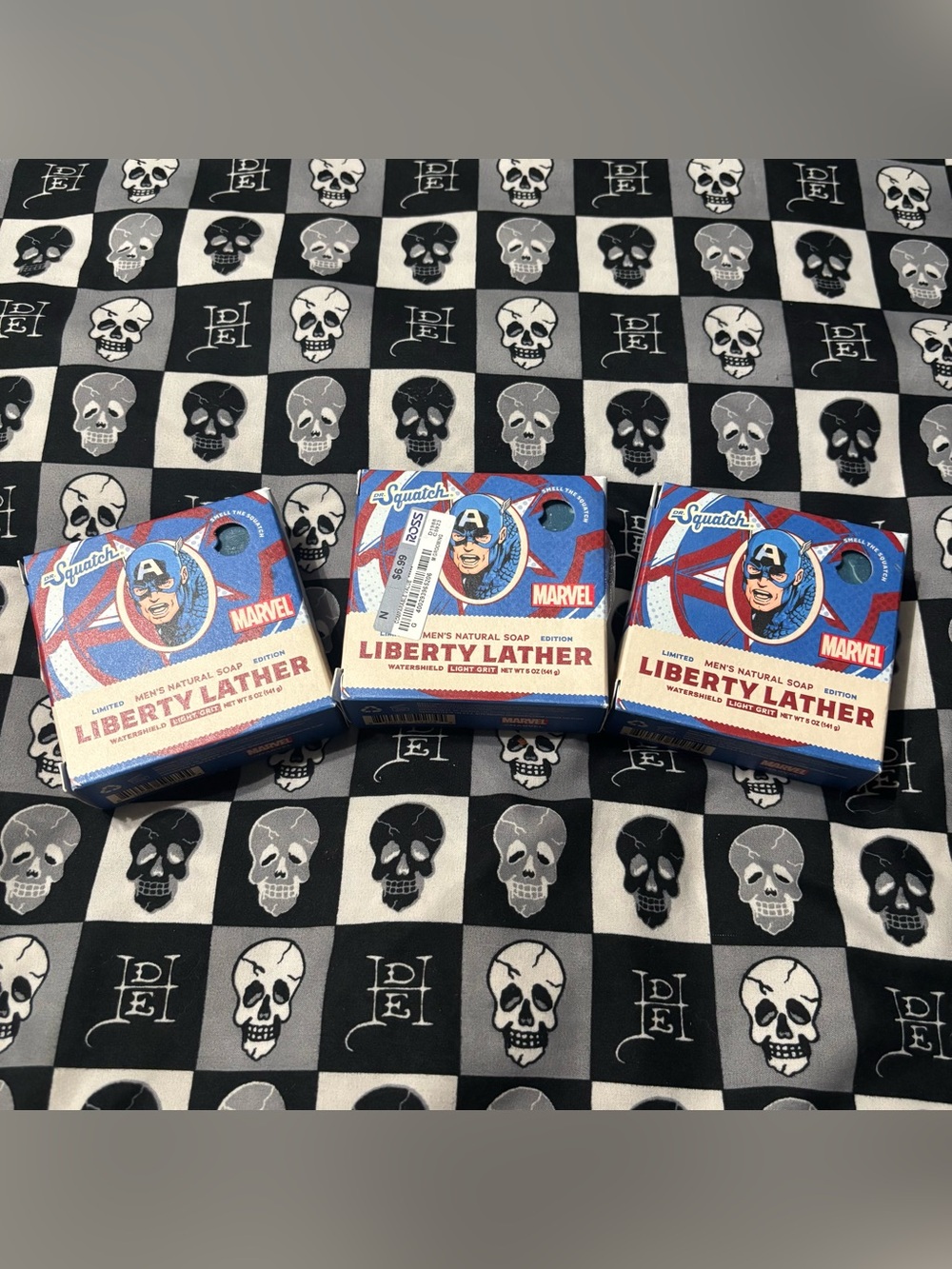 Dr. Squatch Superhero Marvel Captain America Soap Bundle Lot